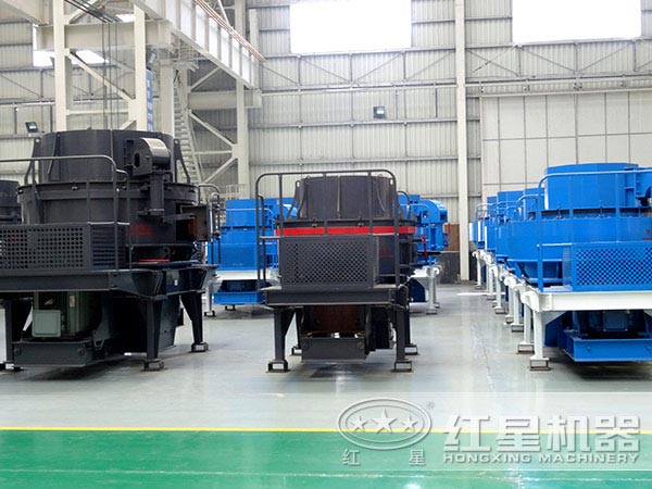 河卵石制砂機(jī)車(chē)間圖