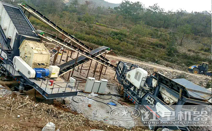 搭配移動顎破使用的反擊破流動打石機(jī)