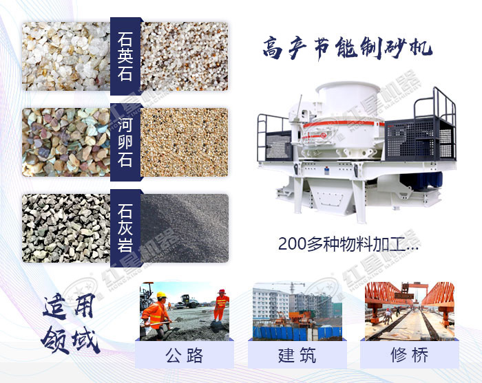 石英石制砂機(jī)應(yīng)用領(lǐng)域圖