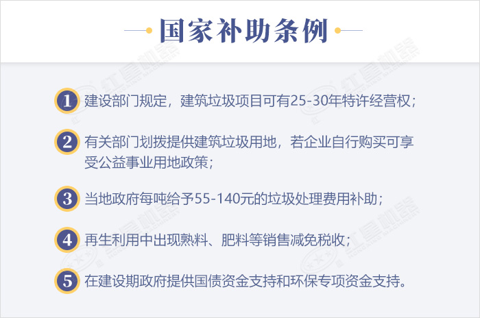 國家對建筑垃圾資源再利用操作的政策支持